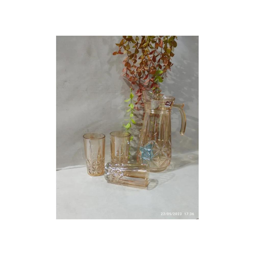 6 Pcs Glass and 1 Pc Jug Set for Tableware Best 7 Pcs Jug Set