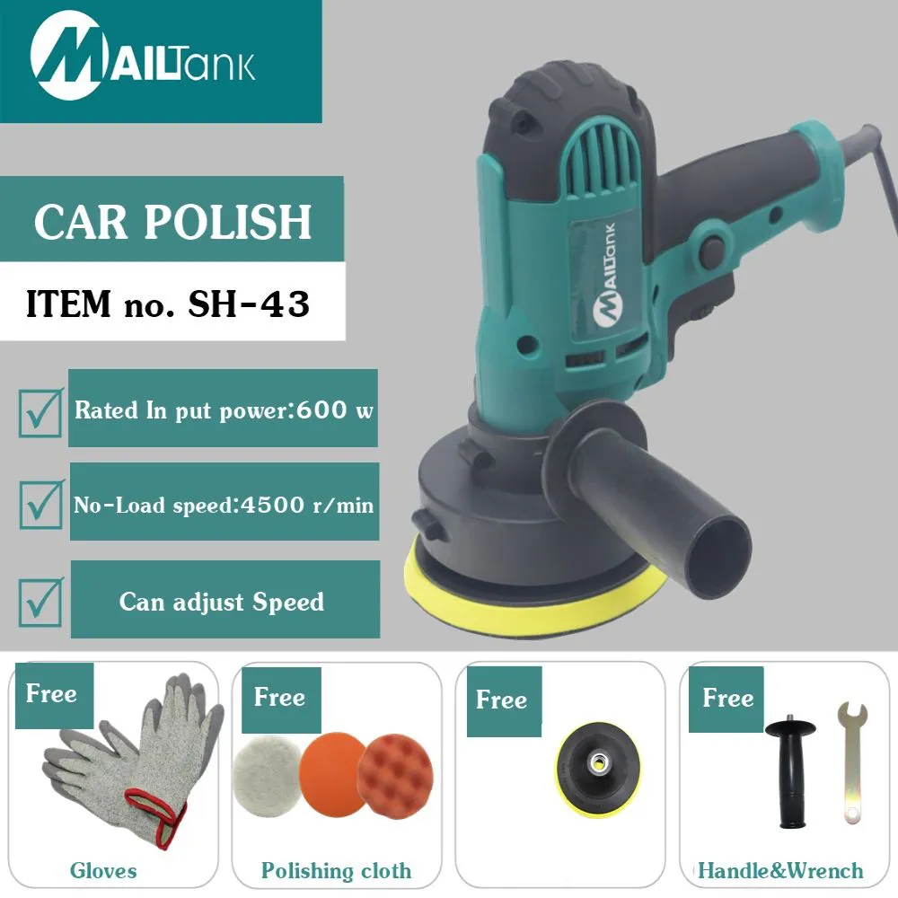 Mailtank Sh43 Car Polisher 5 Inches with Buffing Pad and Cloth