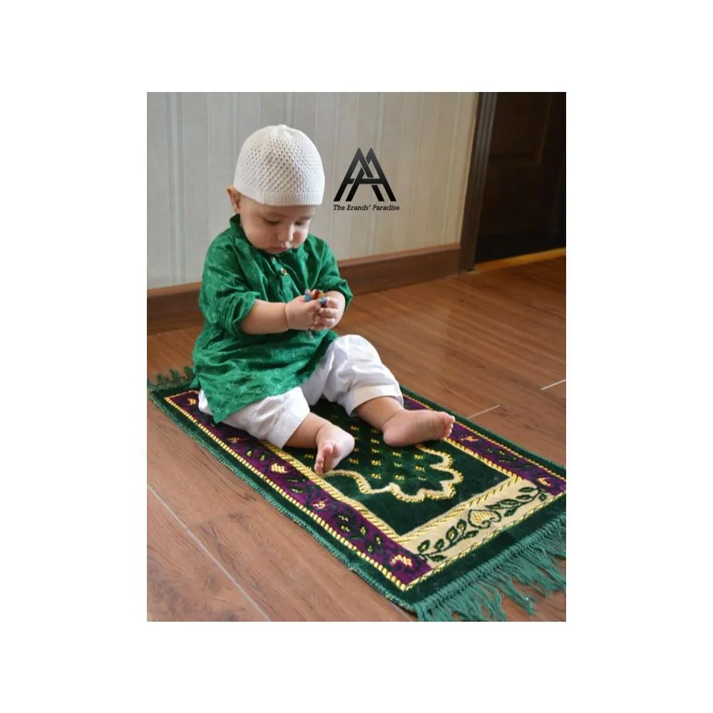 Baby Prayer Mat Jaynamaz Turkey - Green Color 