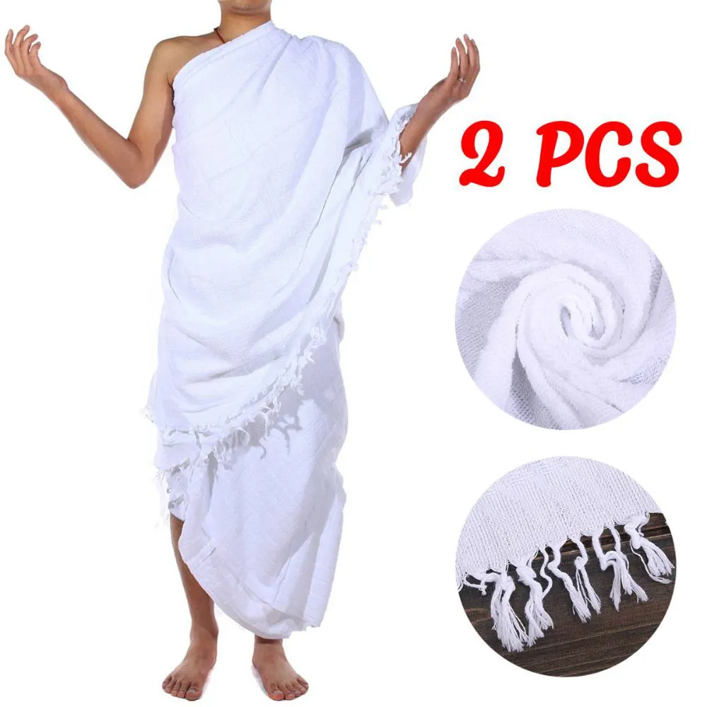 Hajj & Umrah 100% Cotton Ihram Towel Set top brand ihram for - Man