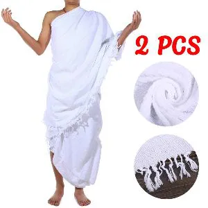 White Cotton Ihram Towel Set ( LIBAS AL IHRAN ) For - Man