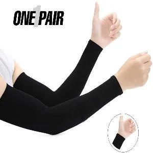 Sports Hand Sleeves UV sun protection 2Pics Black  For Man