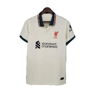 White Polyester Liverpool New Away Jersey 2021/22 - Thai