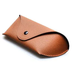 Leather Glass cover - Camel