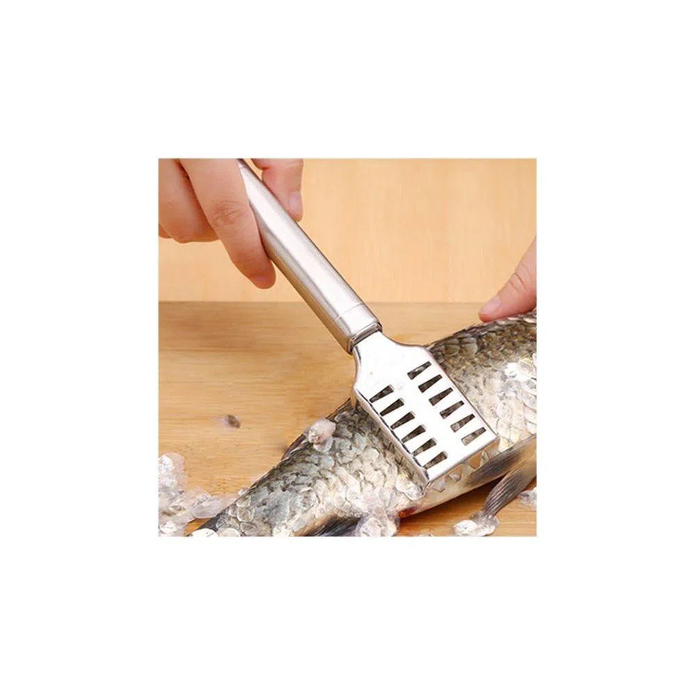 Stainless Steel  Fish Scale Cleaner- Silver