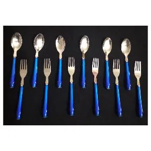 TEA SPOON Fork spoon 12 pis-Blue