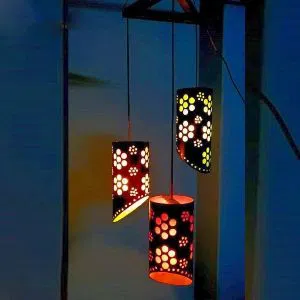 Hanging light PVC Hanging Lamp Set (With 3 bulbs free)