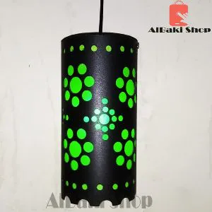 Single pvc lamp Green color ,Hanging lamp with bulb free