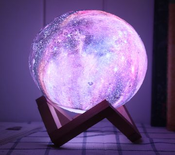 3D Printing Moon Lamp Space LED Night Light Remote Control USB Charge.