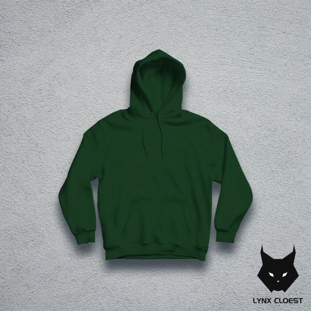 Solid Green Color Plain Mens Fashion Autumn Winter Sweater Casual Hoodies [Green Size: M]
