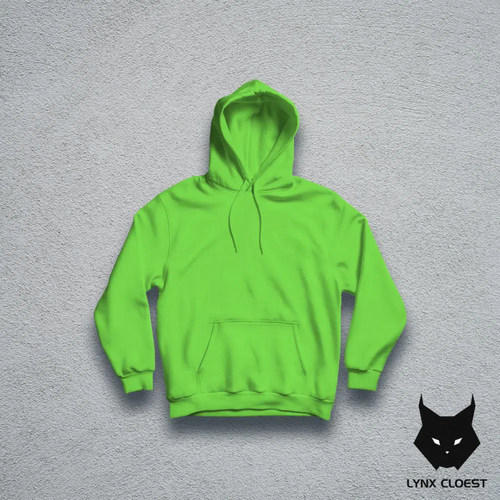 Solid Light Green Color Plain Mens Fashion Autumn Winter Sweater Casual Hoodies  [Light Green Size: L]
