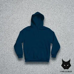Solid Blue Color Plain Mens Fashion Autumn Winter Sweater Casual Hoodies [Blue Size: L]