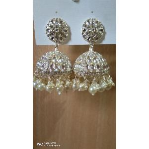 Naintara Bajaj Geometric Shape Jhumka Earrings