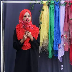 Instant ready hijab for Women - Rad Colour
