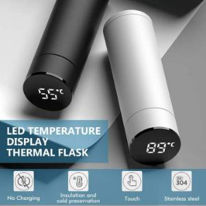 500ml স্মার্ট থার্মোস ওয়াটার বোতল led digital temperature display stainless steel 304 coffee thermal mugs intelligent insulation cups