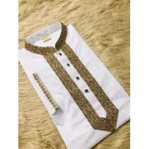 Semi Long Cotton Panjabi for Men