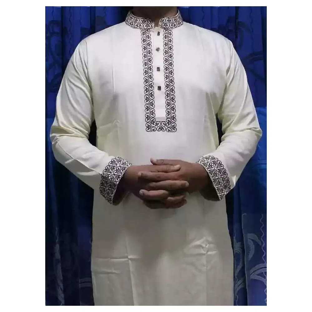 Semi Long Cotton Panjabi for Men