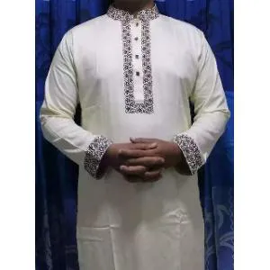 Semi Long Cotton Panjabi for Men