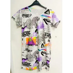 Ladies Long Printed T-shirt