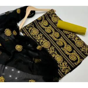 Pure AC Cotton Fabrics With Embroidery Work Salwar Kameez