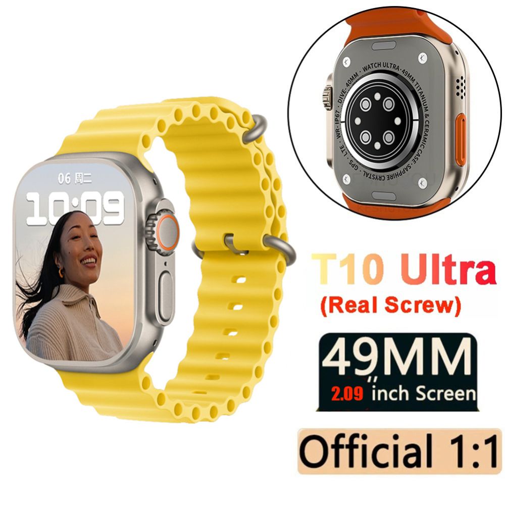 Tookss T10 Ultra Smart Watch 2.09" Full Touch Fitness Smartwatch Heart Rate Blood Pressure Sleep Monitor Waterproof Watch For Men Women