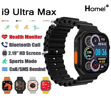 Homel Ultra স্মার্ট ওয়াচ - Music Control Weather Push Bluetooth Call Magnetic Charging Ultra Smartwatch I9 Ultra Max Big Screen Sports Series 8 Watc
