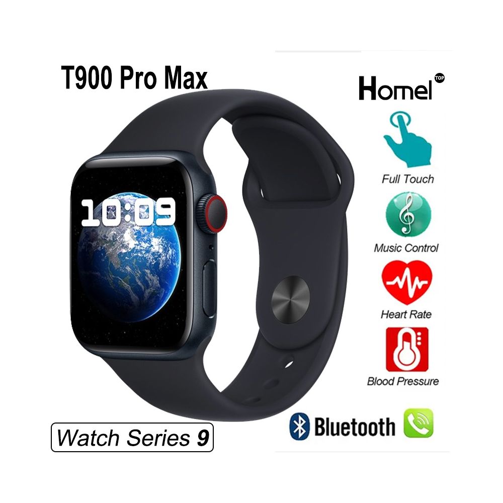 Homel Watch Series 9 T900 Pro Max Smart Watch Bluetooth Call Wireless Charging Sleep Monitoring Smartwatch for Men Women 2.09" IPS HD Big Screen Watch