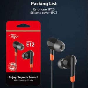 itel E12 Stereo Earphone With Superb Sound And Stunning Clarity In ear Headphone for Gaming & Music