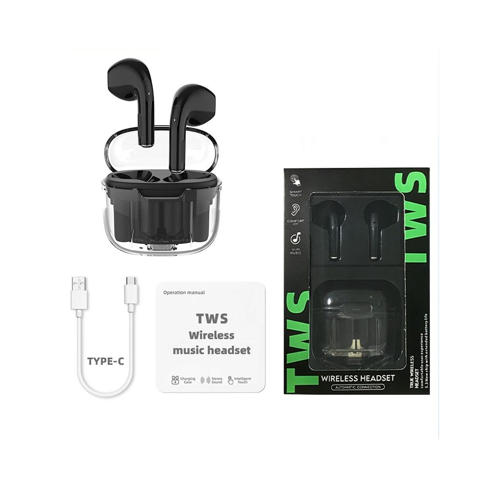 badgeHomel A2 Pro TWS Wireless Bluetooth 5.3 Earbuds With Transparent Charging Box Stereo Sound Mini Earphones Gaming Sport Headphones Handsfree Call 