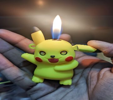 Small Pokemon Pikachu পিভিসি অ্যাকশন ফিগার লাইটার উইথ মিনি নাইট লাইট 