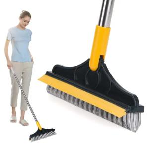 2 in 1 Magic Broom ফ্লোর স্ক্রাব ব্রাশ - স্ক্রাবার উইথ লং হ্যান্ডেল (Premium 120 Degree Rotating Removable Crevice Cleaning Brush)