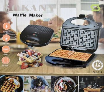 SOKANY 22x21x6cm Waffle Maker Pancake Maker Mini Waffle Iron Machine ইলেক্ট্রিক কেক মেকার  For Pancakes Cookies Non Stick Coating 