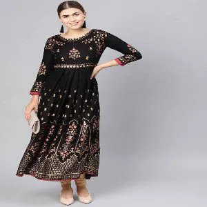 Ready Made Beautiful Designer Ethnic Anarkali High Quality Printed Kurti Dress for Woman 