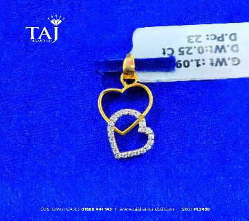 ডাবল হার্ট ডায়মন্ড পেনড্যান্ট ফর ফ্রেন্ড