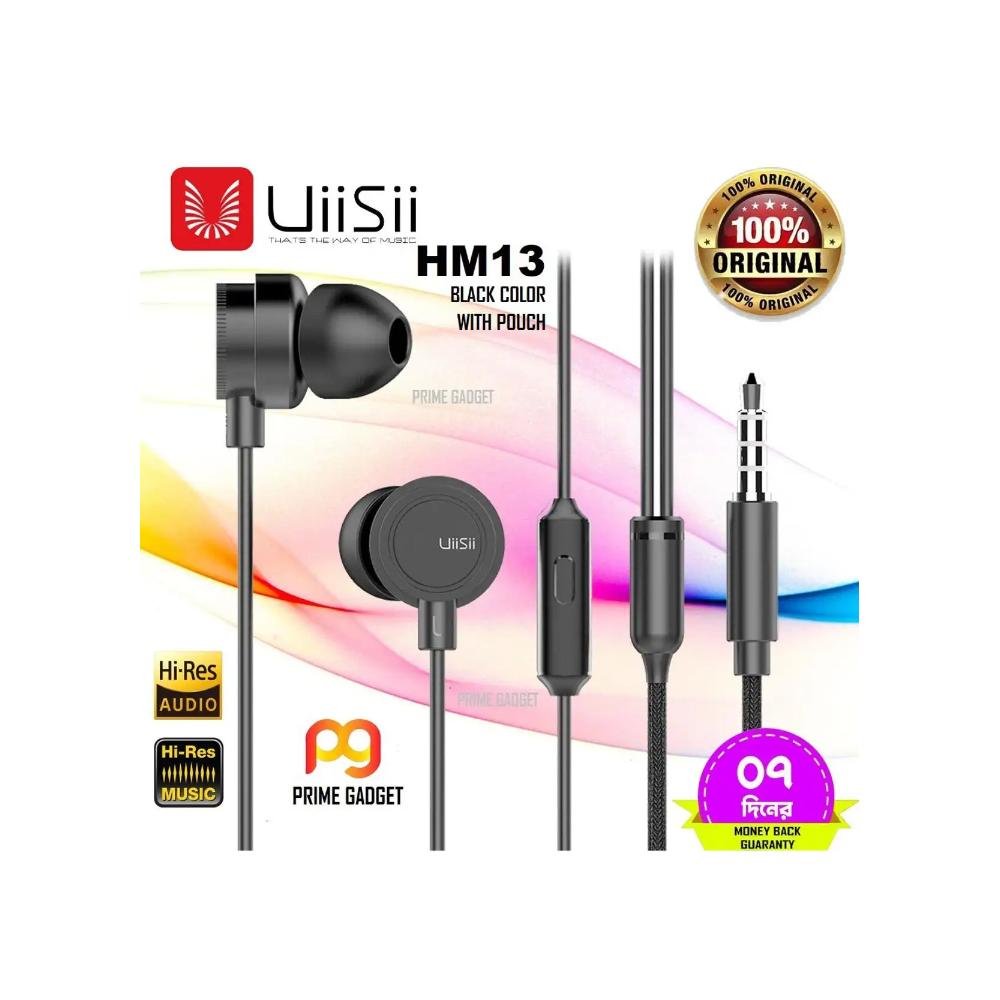 UiiSii HM13 In-Ear Dynamic Earphones With Headphone Pouch