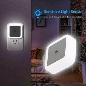 Auto On/Off Mini Wall LED Night Light Bedroom Nightlight