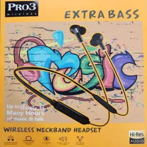 PRO3 Extra Bass Wireless Neckband Headset