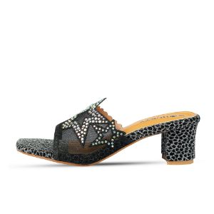 HUKTY-Star Stone Print Design Full Stone Woman Summer Sandals Shoes Womens High Heels - HF8154101