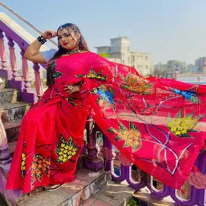 HUKTY Half Silk Saree for Women-HL81151005