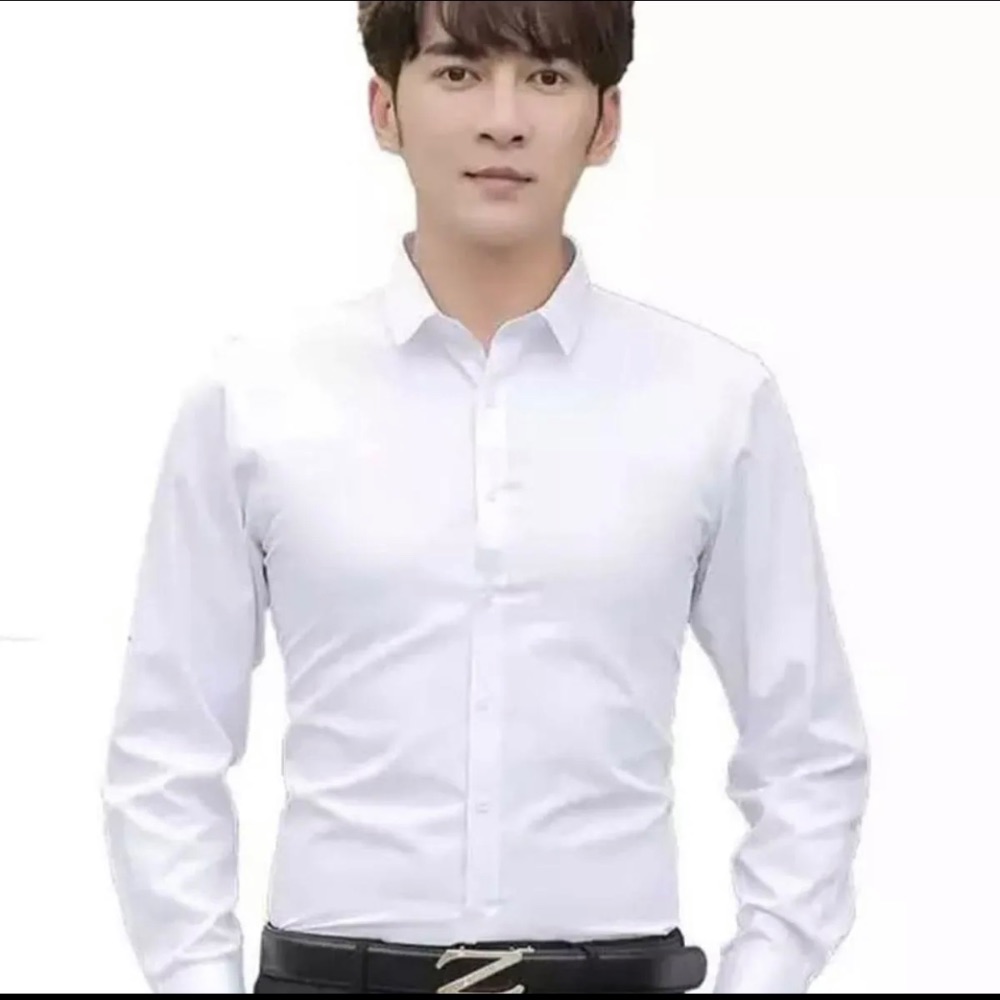 Mens White-Colored Formal Shirt