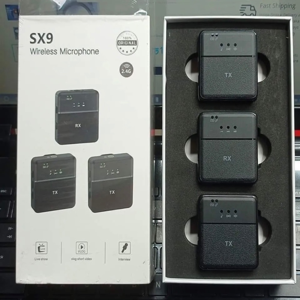 SX9 Wireless Microphone Dual for Android, YouTube Video and Blogging Video Making