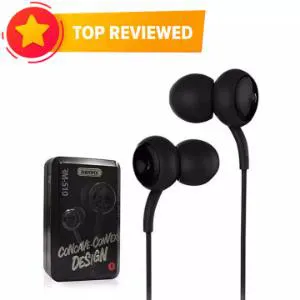 REMAX RM 510 In-Ear Earphone With Metal box-BLACK