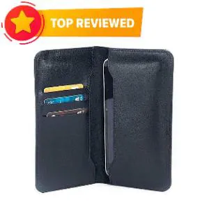 Black Artificial Leather Wallet with Mobile Cover for Men