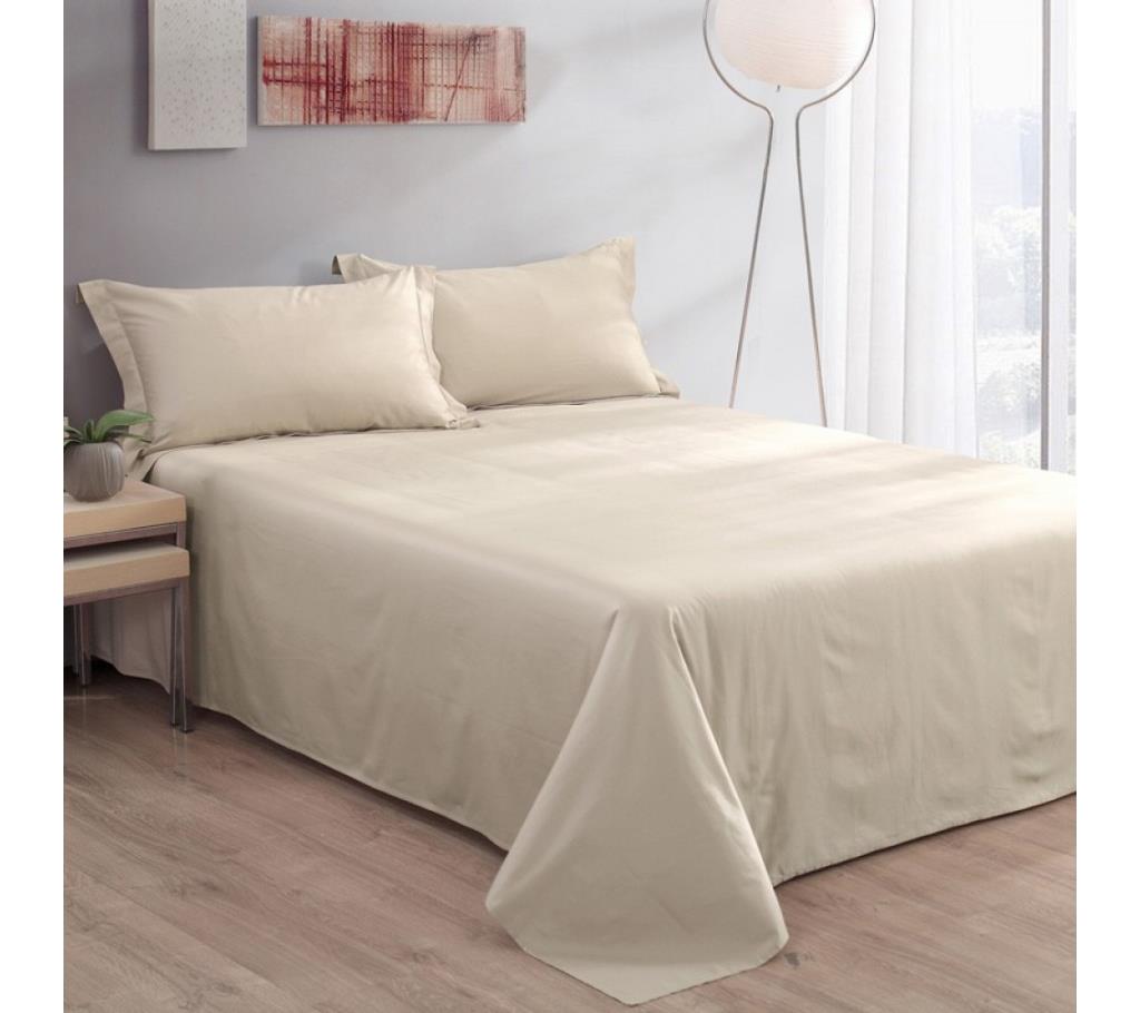 Decorators White Satin Cotton Double Size Bedsheet by Ivoryniche বাংলাদেশ - 742651