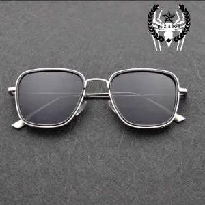 Kabir Singh Metal Sunglass for Men-Silver Black