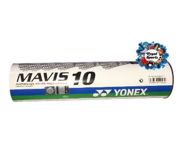 ব্যাডমিন্টন শাটল কক - Nylon - Mavis 10 - 6Pcs - White