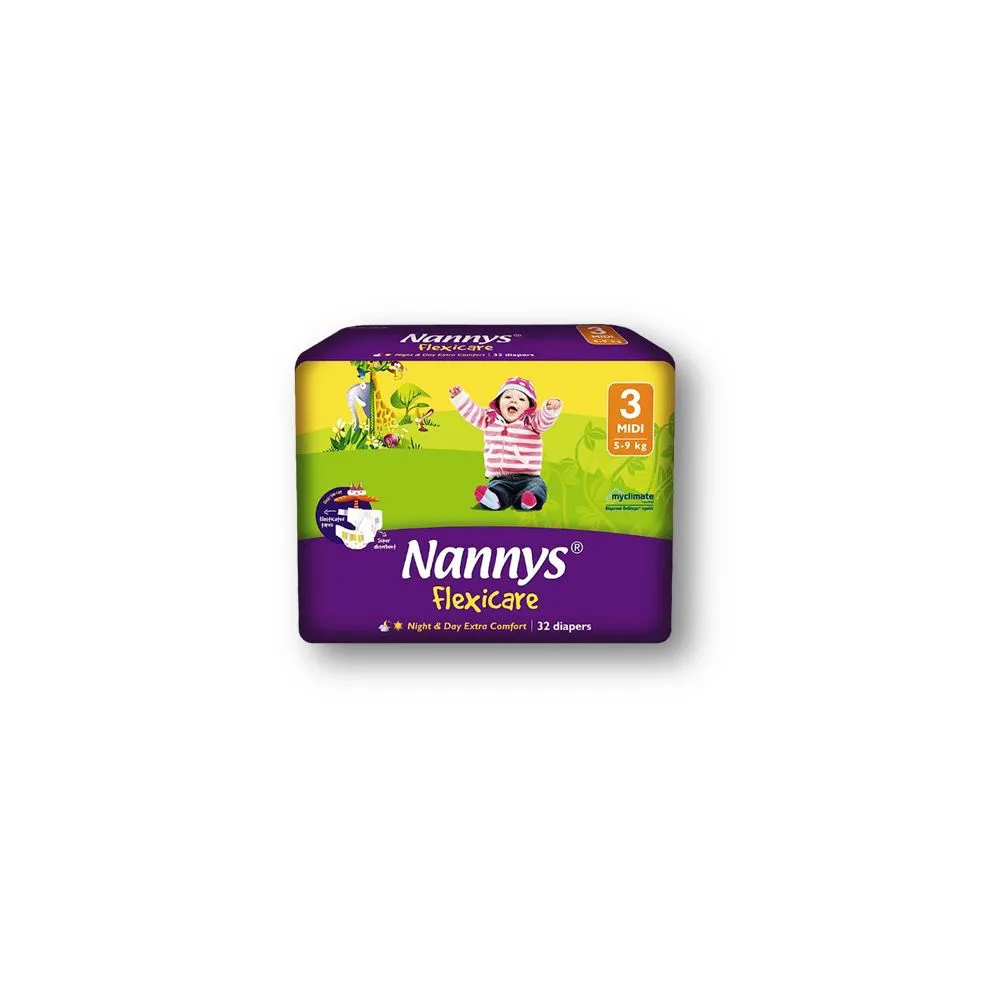 Nannys Flexicare Baby Diaper (5-9kg) 32pcs