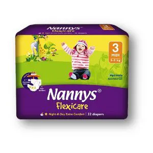 Nannys Flexicare Baby Diaper (5-9kg) 32pcs