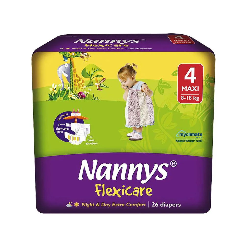 Nannys Flexicare Baby Diaper (Belt System) 8-18kg (26pcs)