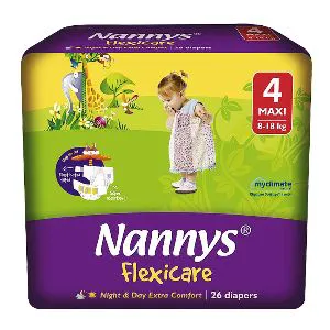 Nannys Flexicare Baby Diaper (Belt System) 8-18kg (26pcs)